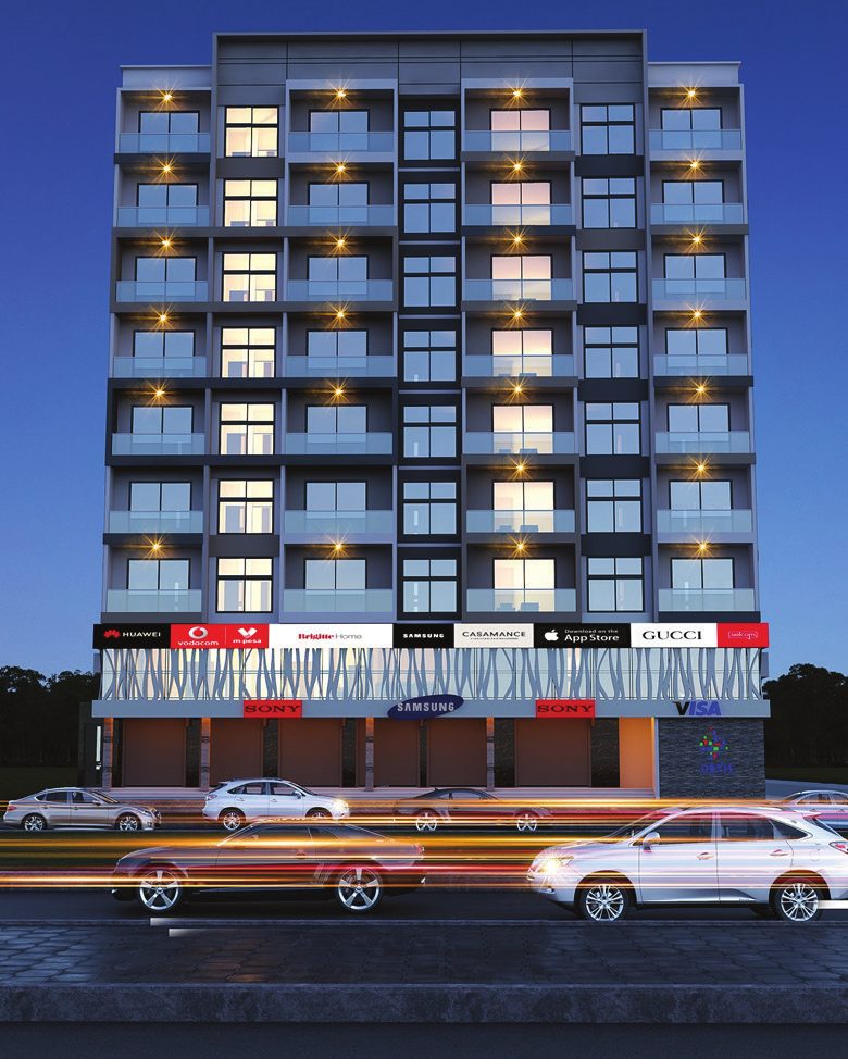 Architectural render of the proposed commercial residential building at Magomeni, Kinondoni