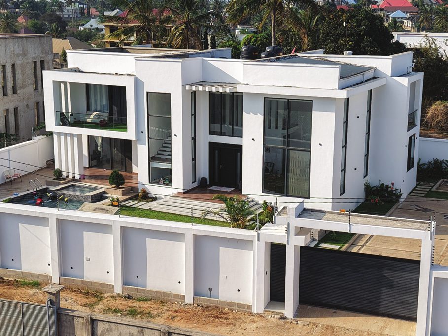 A completed modern residential house at Mbweni, Dar es Salaam